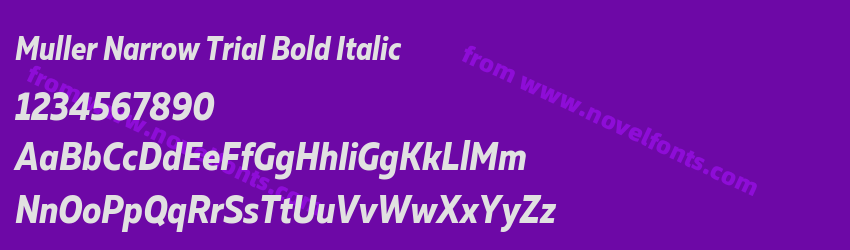 Muller Narrow Trial Bold ItalicPreview Muller Narrow Trial Bold ItalicPreview