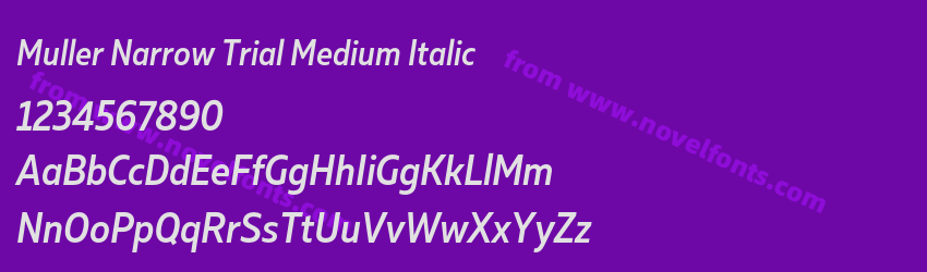 Muller Narrow Trial Medium ItalicPreview Muller Narrow Trial Medium ItalicPreview