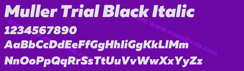 Muller Trial Black ItalicPreview Muller Trial Black ItalicPreview