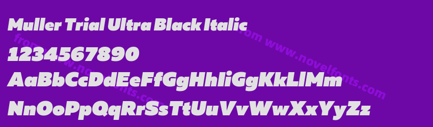 Muller Trial Ultra Black ItalicPreview Muller Trial Ultra Black ItalicPreview