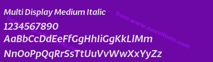 Multi Display Medium ItalicPreview Multi Display Medium ItalicPreview