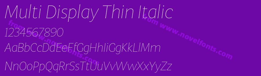 Multi Display Thin ItalicPreview Multi Display Thin ItalicPreview