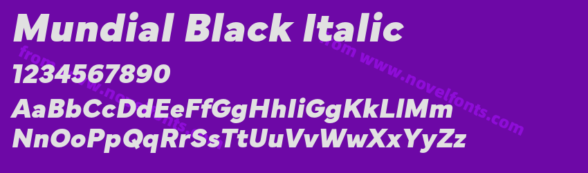 Mundial Black ItalicPreview Mundial Black ItalicPreview