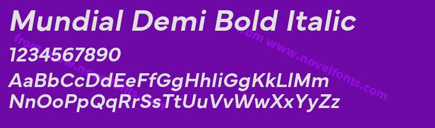 Mundial Demi Bold ItalicPreview Mundial Demi Bold ItalicPreview
