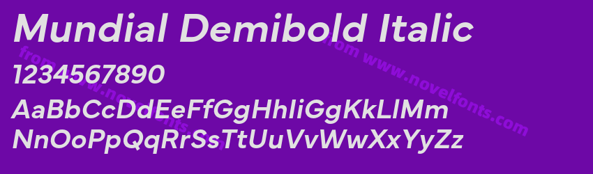 Mundial Demibold ItalicPreview Mundial Demibold ItalicPreview