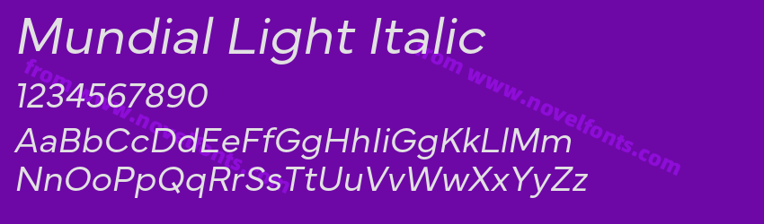 Mundial Light ItalicPreview Mundial Light ItalicPreview