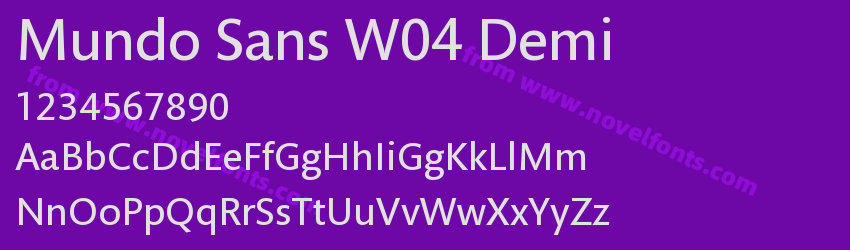 Mundo Sans W04 DemiPreview Mundo Sans W04 DemiPreview