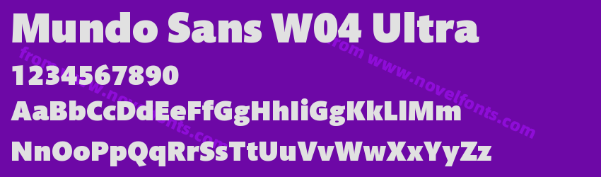 Mundo Sans W04 UltraPreview Mundo Sans W04 UltraPreview