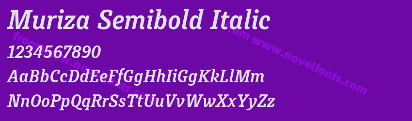 Muriza Semibold ItalicPreview Muriza Semibold ItalicPreview