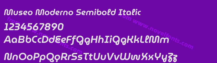 Museo Moderno Semibold ItalicPreview Museo Moderno Semibold ItalicPreview