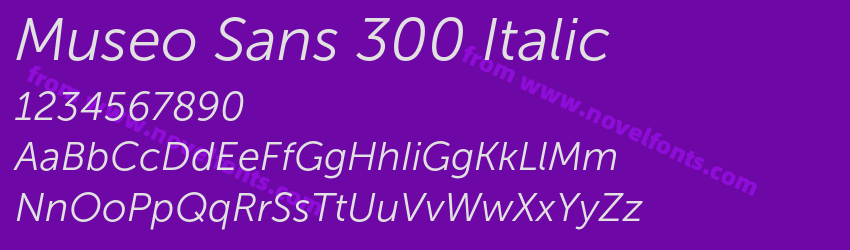 Museo Sans 300 ItalicPreview Museo Sans 300 ItalicPreview
