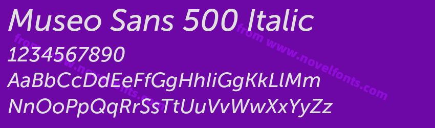 Museo Sans 500 ItalicPreview Museo Sans 500 ItalicPreview