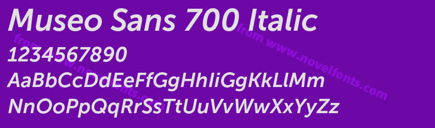 Museo Sans 700 ItalicPreview Museo Sans 700 ItalicPreview