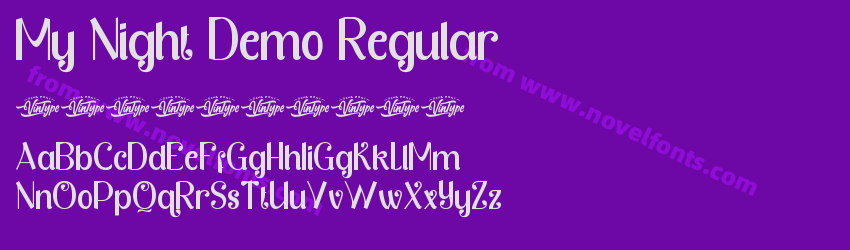 My Night Demo RegularPreview My Night Demo RegularPreview