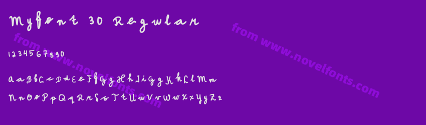 Myfont 30 RegularPreview Myfont 30 RegularPreview
