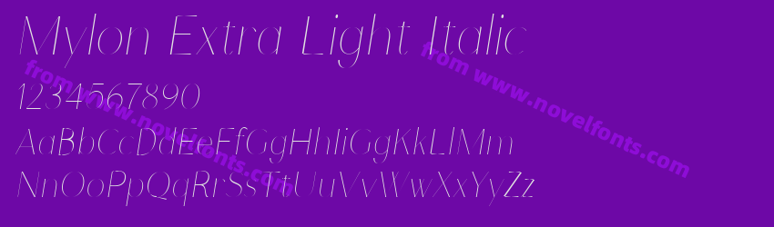 Mylon Extra Light ItalicPreview Mylon Extra Light ItalicPreview