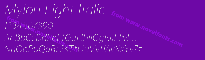 Mylon Light ItalicPreview Mylon Light ItalicPreview