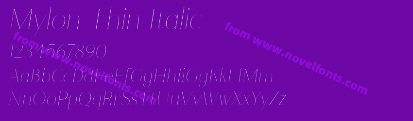 Mylon Thin ItalicPreview Mylon Thin ItalicPreview