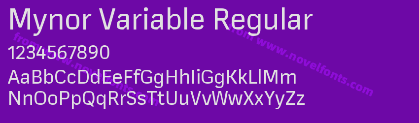 Mynor Variable RegularPreview Mynor Variable RegularPreview
