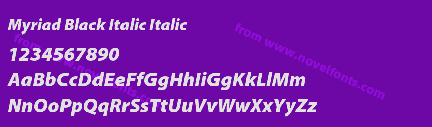 Myriad Black Italic ItalicPreview Myriad Black Italic ItalicPreview