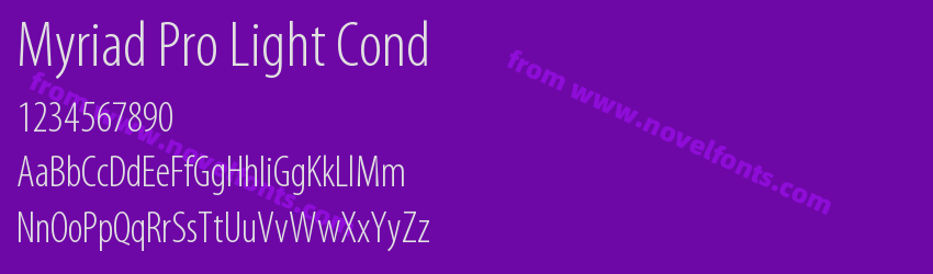Myriad Pro Light CondPreview Myriad Pro Light CondPreview
