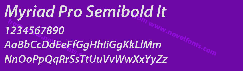 Myriad Pro Semibold ItPreview Myriad Pro Semibold ItPreview