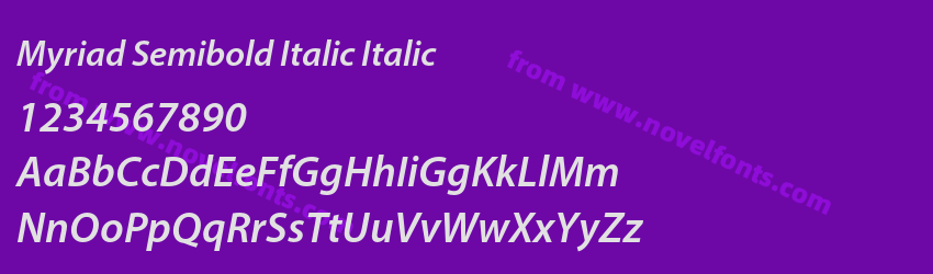 Myriad Semibold Italic ItalicPreview Myriad Semibold Italic ItalicPreview