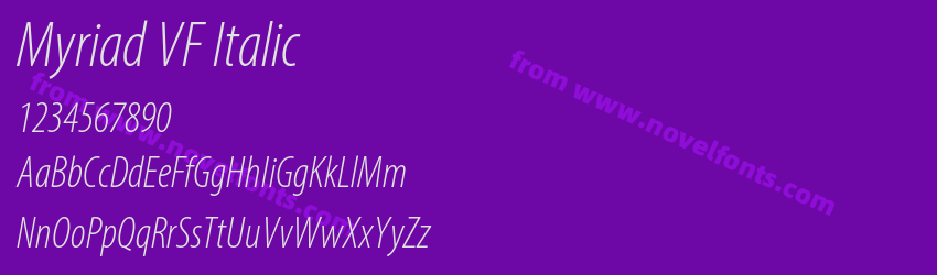 Myriad VF ItalicPreview Myriad VF ItalicPreview