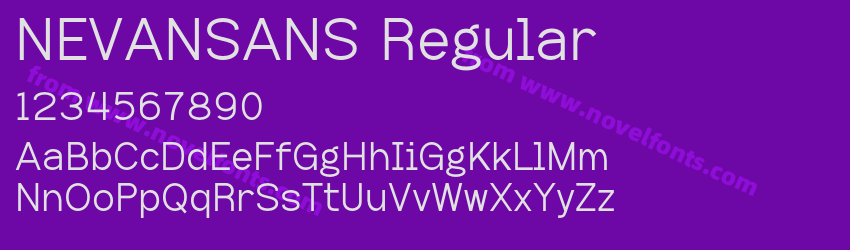 NEVANSANS RegularPreview NEVANSANS RegularPreview