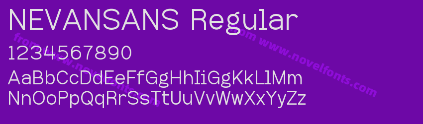 NEVANSANS RegularPreview NEVANSANS RegularPreview