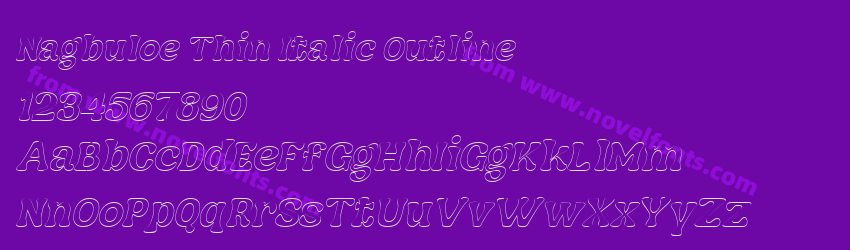 Nagbuloe Thin Italic OutlinePreview Nagbuloe Thin Italic OutlinePreview