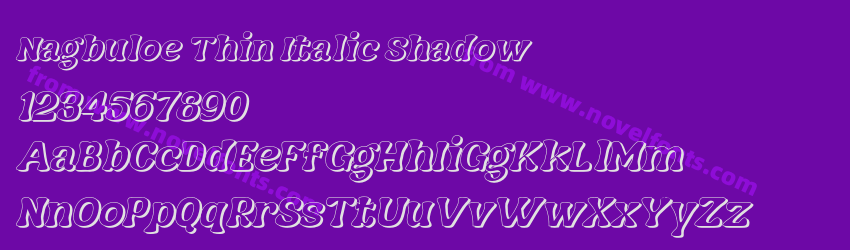 Nagbuloe Thin Italic ShadowPreview Nagbuloe Thin Italic ShadowPreview