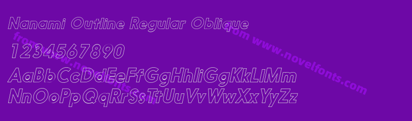 Nanami Outline Regular ObliquePreview Nanami Outline Regular ObliquePreview