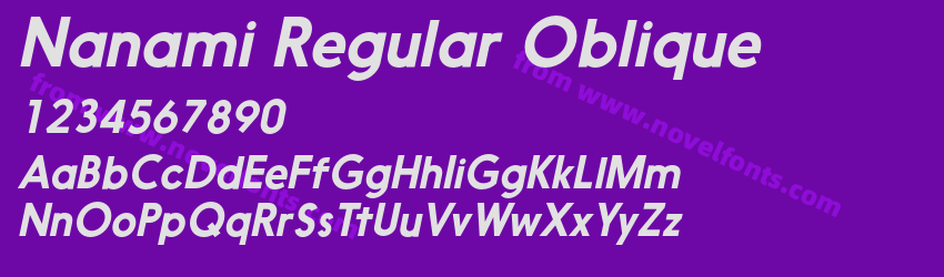 Nanami Regular ObliquePreview Nanami Regular ObliquePreview