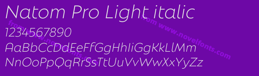 Natom Pro Light italicPreview Natom Pro Light italicPreview