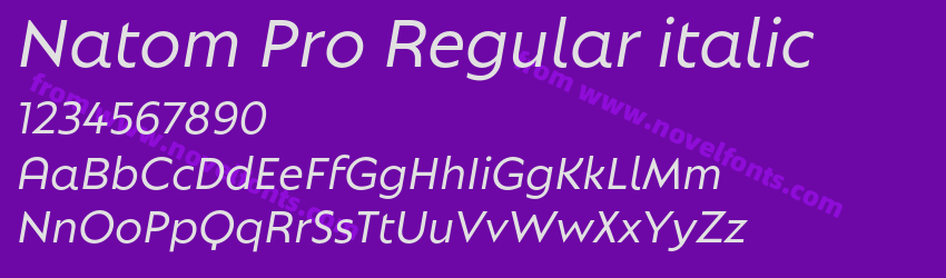 Natom Pro Regular italicPreview Natom Pro Regular italicPreview