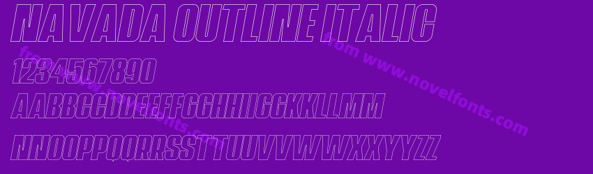 Navada Outline ItalicPreview Navada Outline ItalicPreview