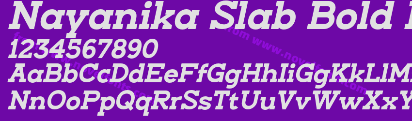 Nayanika Slab Bold ItalicPreview Nayanika Slab Bold ItalicPreview