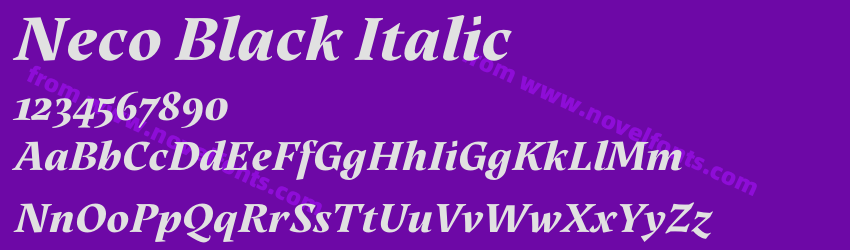 Neco Black ItalicPreview Neco Black ItalicPreview