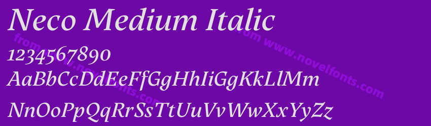 Neco Medium ItalicPreview Neco Medium ItalicPreview