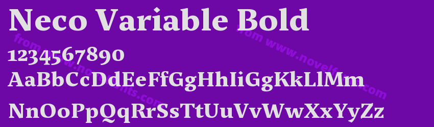 Neco Variable BoldPreview Neco Variable BoldPreview