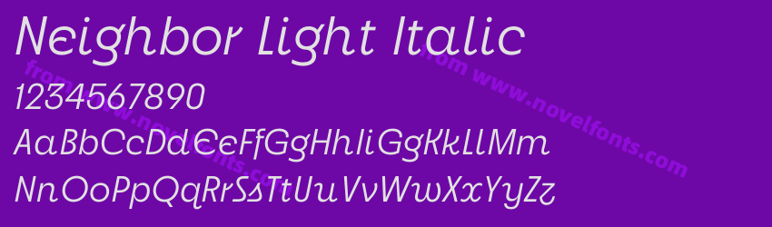 Neighbor Light ItalicPreview Neighbor Light ItalicPreview