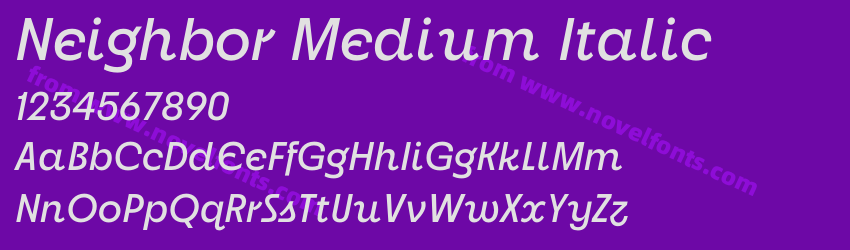 Neighbor Medium ItalicPreview Neighbor Medium ItalicPreview