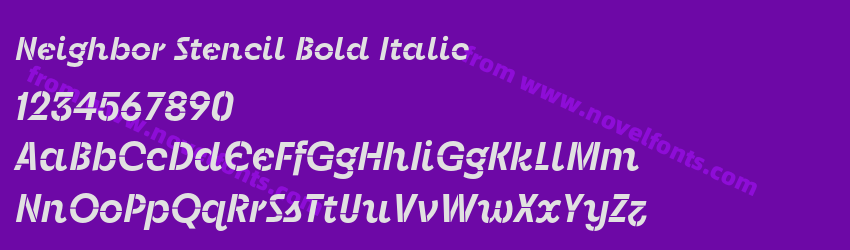 Neighbor Stencil Bold ItalicPreview Neighbor Stencil Bold ItalicPreview