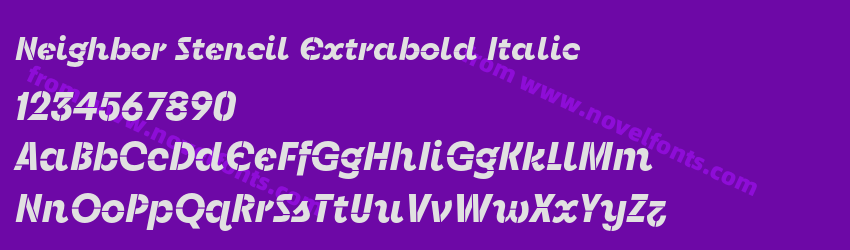 Neighbor Stencil Extrabold ItalicPreview Neighbor Stencil Extrabold ItalicPreview