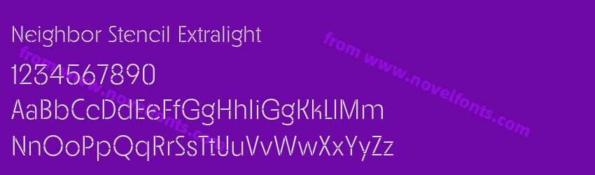 Neighbor Stencil ExtralightPreview Neighbor Stencil ExtralightPreview