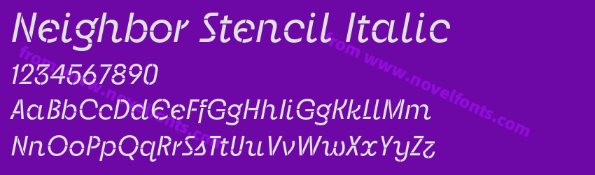 Neighbor Stencil ItalicPreview Neighbor Stencil ItalicPreview