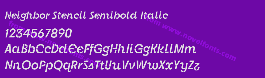 Neighbor Stencil Semibold ItalicPreview Neighbor Stencil Semibold ItalicPreview