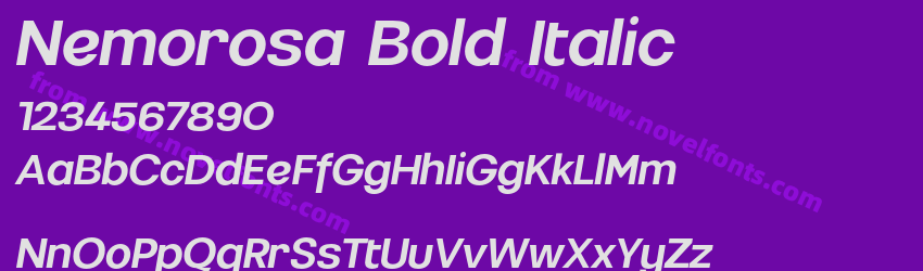 Nemorosa Bold ItalicPreview Nemorosa Bold ItalicPreview
