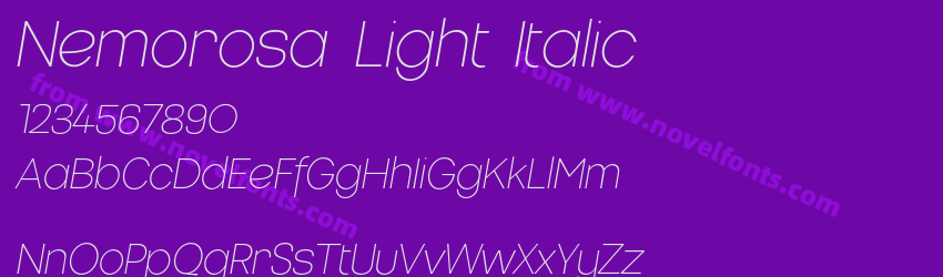 Nemorosa Light ItalicPreview Nemorosa Light ItalicPreview